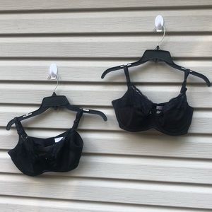 COPY - 2NEW black lace accent padded bras 38c Kma…